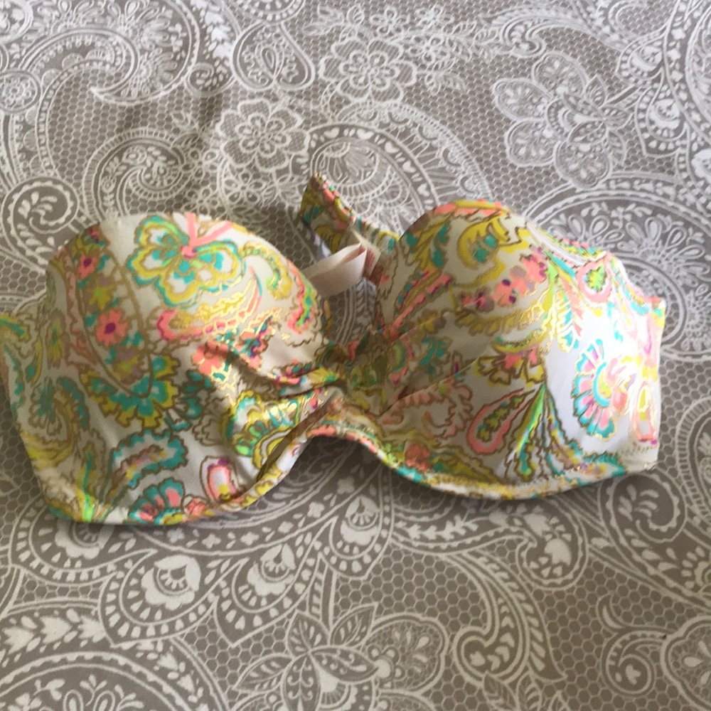 Victoria’s Secret strapless paisley bikini top